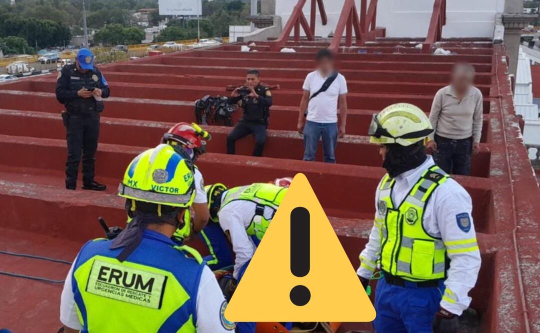 Padrecito se cae en CDMX (Foto: Especial)