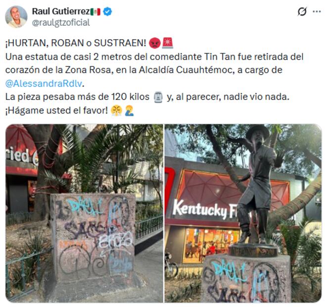 ¿Se robaron a Tin Tan? (Foto: X)