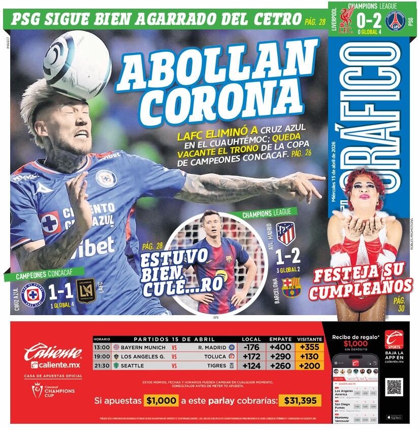 Portada El Gráfico | Miércoles 15 de abril de 2026