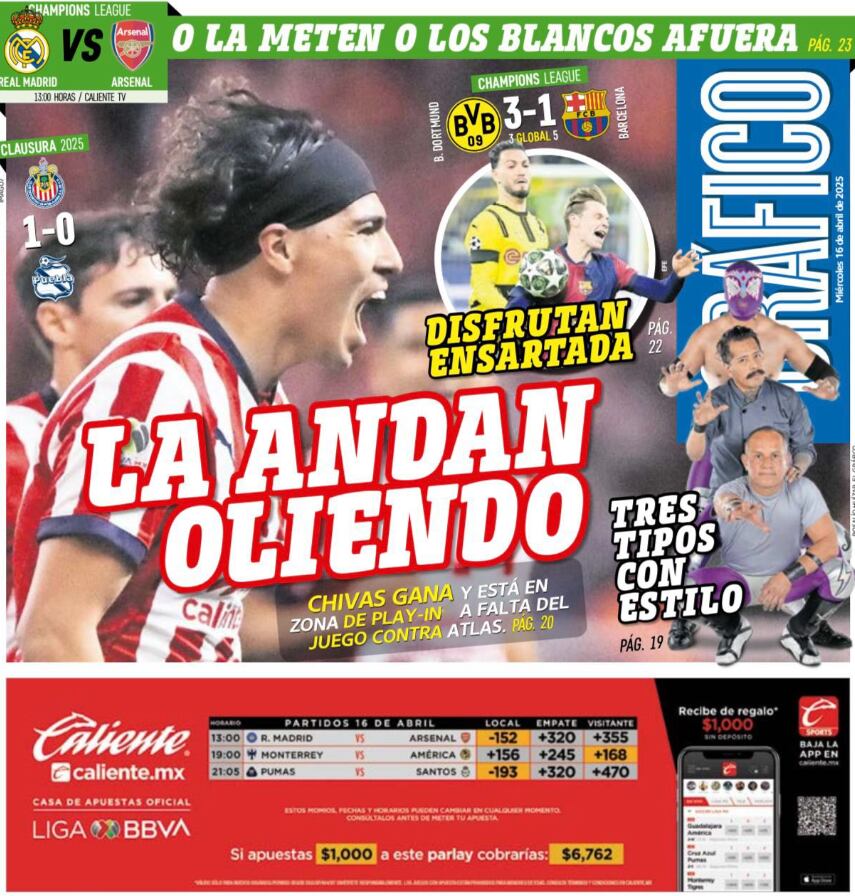 Portada El Gráfico | Miércoles 16 de abril 2025