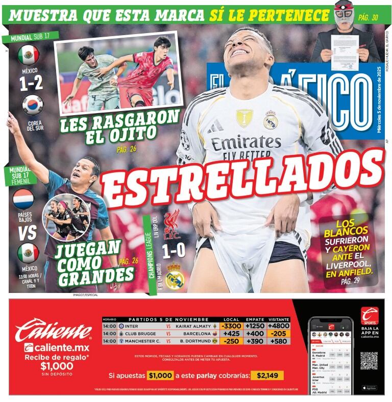 Portada El Gráfico | Miércoles 5 de Noviembre de 2025