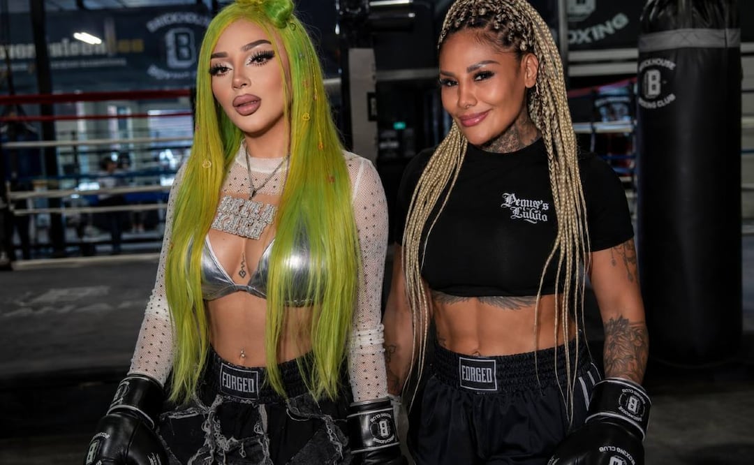 'La Barby' Juárez le enseñará todo a Bellakath para su pelea contra Yeri Mua en el Ring Royale. Foto: (IA)