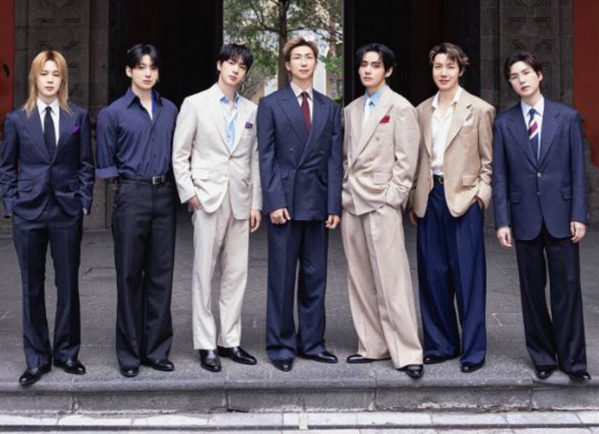 Foto: Redes sociales BTS (Foto oficial de BTS en Palacio Nacional )