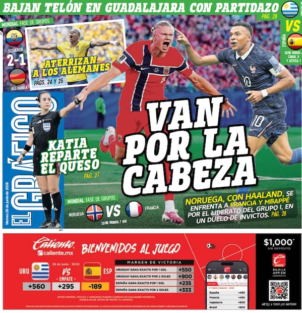 Portada El Gráfico | Viernes 26 de Junio de 2026