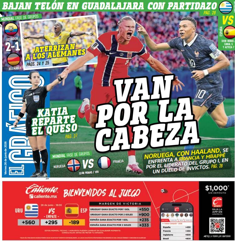 Portada El Gráfico | Viernes 26 de Junio de 2026