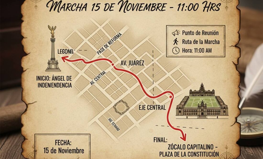 Imagen ilustrativa: IA (¿A qué hora y por dónde pasará la marcha de la generación Z?)