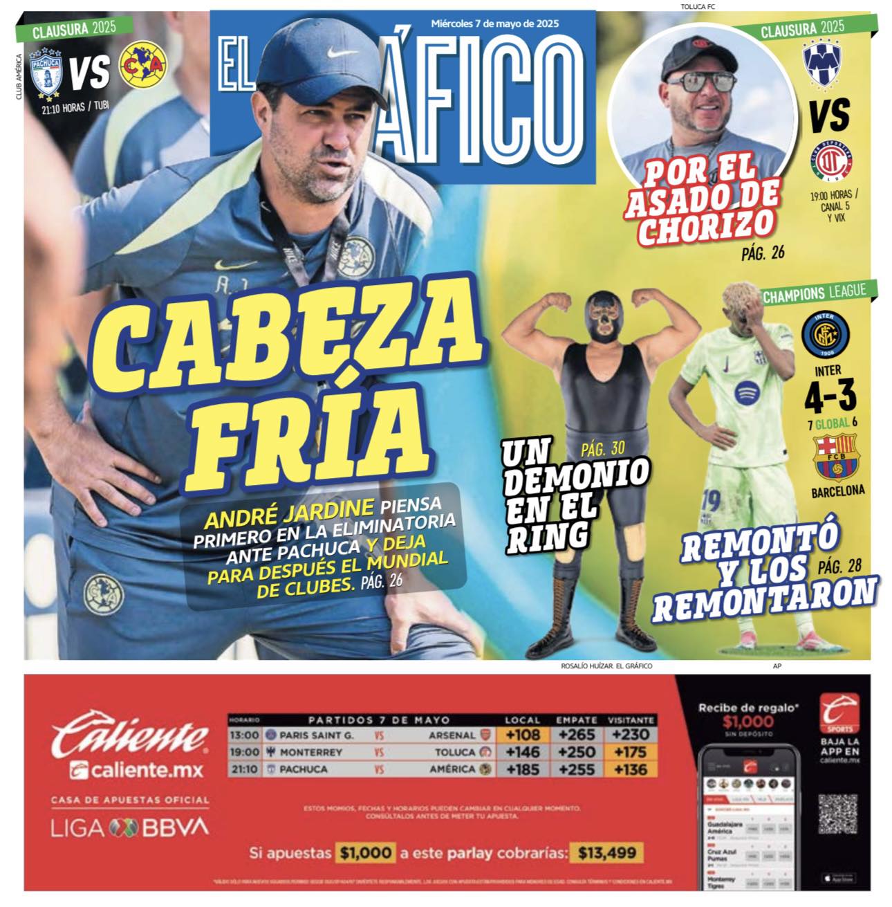 Portada El Gráfico | Miércoles 7 de mayo 2025