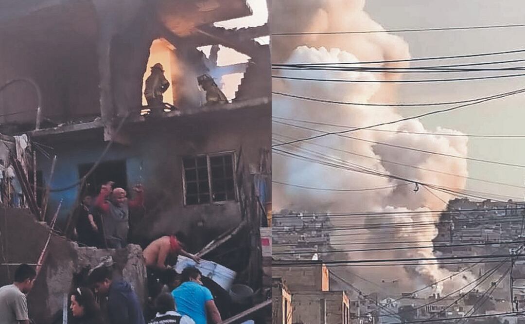 Explosión de taller clandestino deja heridos graves y destrozos masivos, en Chimalhuacán