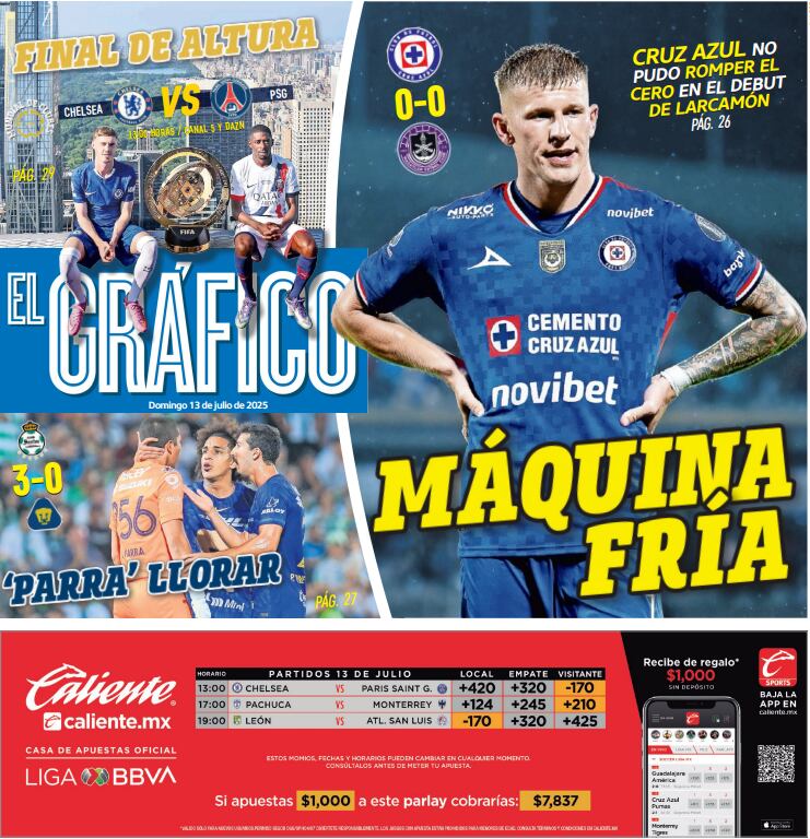 Portada El Gráfico | Domingo 13 de julio 2025