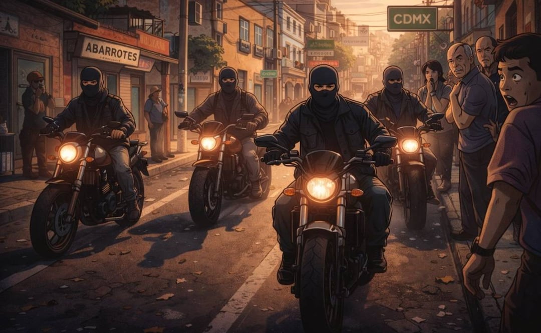 Terror en Cuautitlán Izcalli: Motociclistas siembran pánico con ataques a balazos y se echan a 5. Foto: (IA)