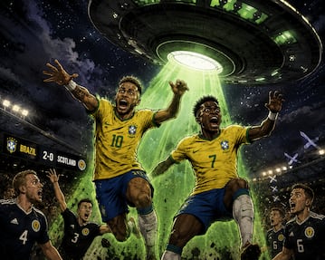 “Los marcianos llegaron ya y llegaron para llevarse a Neymar” Predicen abducción alienigena en el partido Brasil vs Escocia