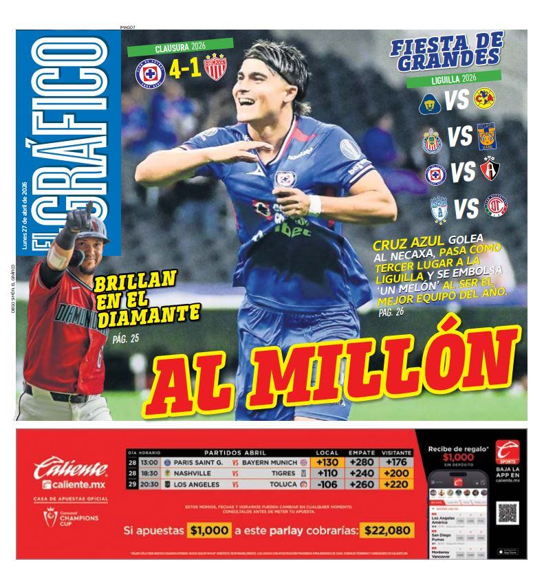 Imagen: Staff El Gráfico (Portada El Gráfico | Lunes 27 de abril de 2026)