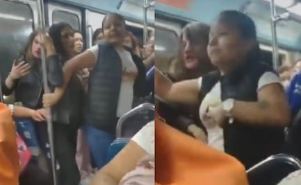 VIDEO: Fuerte pelea entre mujeres en el Metro CDMX deja a una con la boca reventada