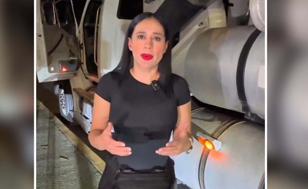 Foto: Redes sociales (Sandra Cuevas le entra a desazolvar con un camión vector que compró ¿Cuánto vale el vehículo?)