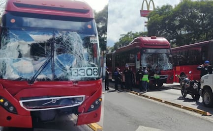 ¡Estrellados! Choque de 2 unidades del Metrobús deja 24 lesionados, en Iztacalco