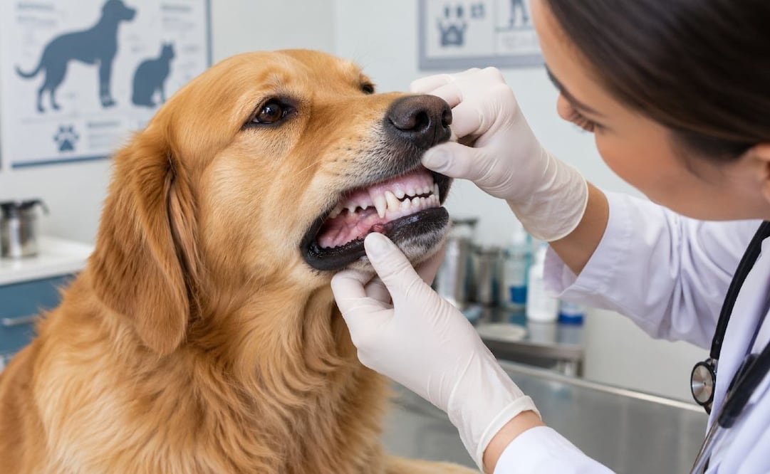 Significado del color de las encías de los perros. Foto: (IA)