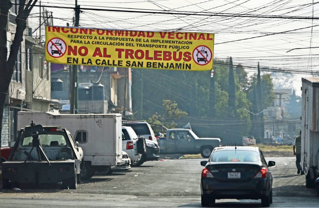 No quieren Trolebús (Foto: Berenice Fregoso)
