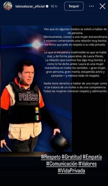 Lalo Salazar vía Instagram. Foto. Captura de pantalla