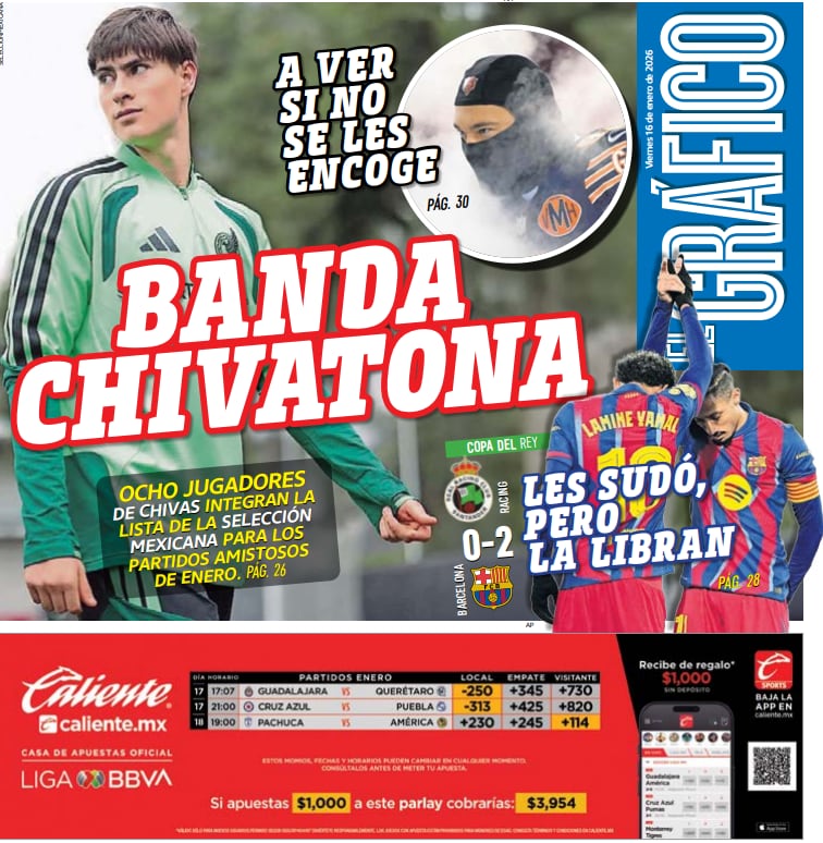 Portada El Gráfico | Viernes 16 de enero 2026