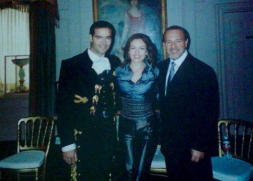 Pablo Montero, Thalía y Tommy Mottola (Foto: X)
