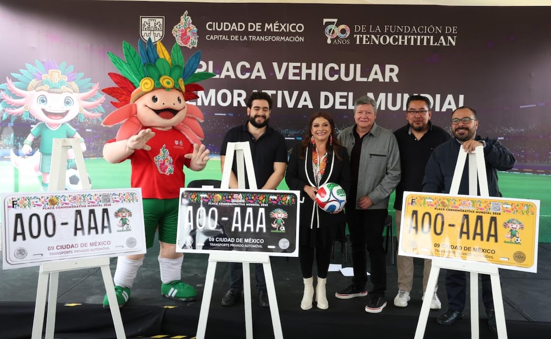 Foto: Especiales (Placa vehicular del Mundial 2026 con el Ajolotito futbolero: Cómo tramitar en CDMX)