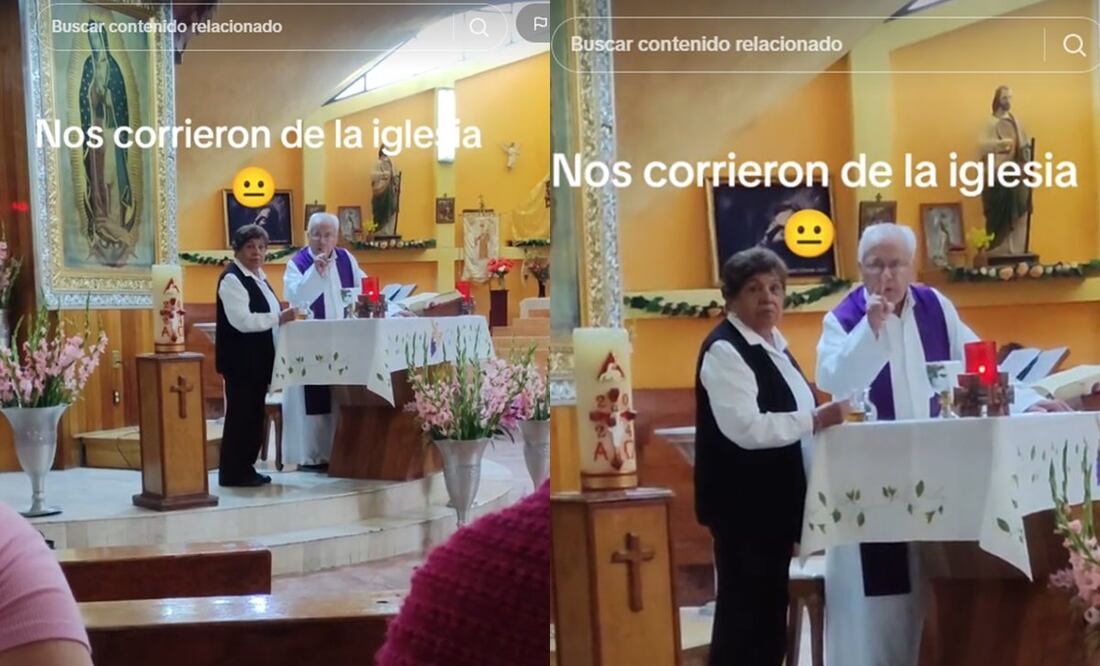 VIDEO: Sacerdote corre de misa a una mujer con su bebé en iglesia de Iztapalapa