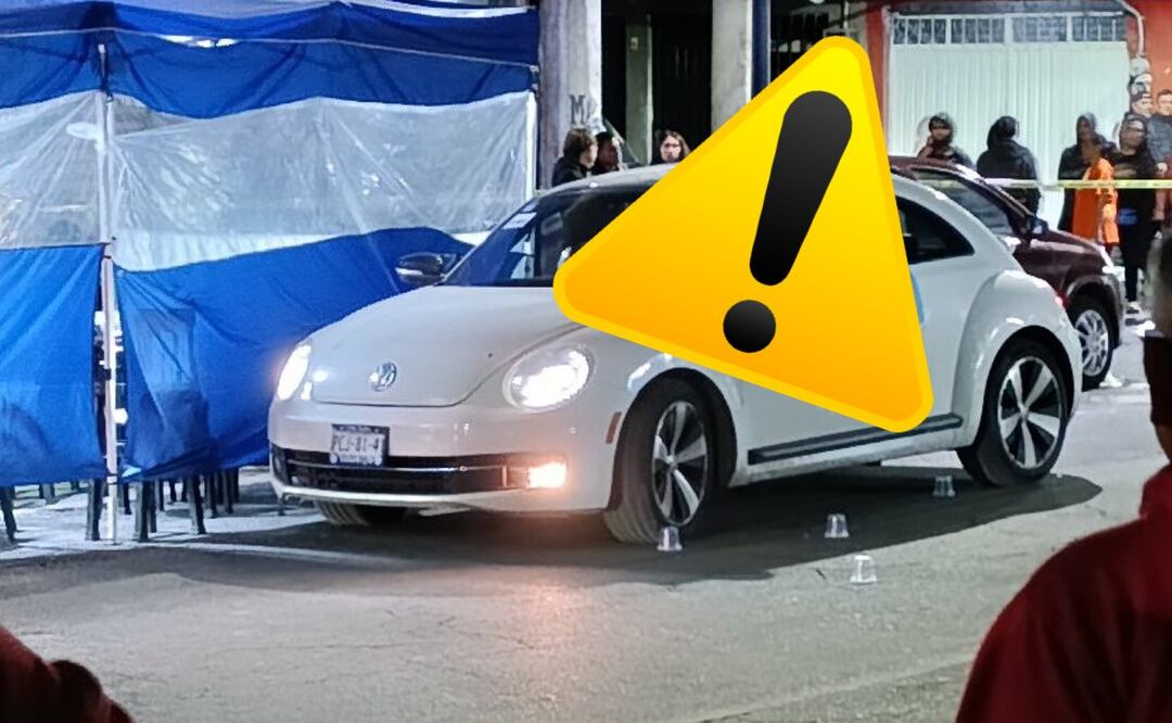 Sicarios se echan de unos 7 plomazos a un automovilista que estaba estacionado, en Iztapalapa