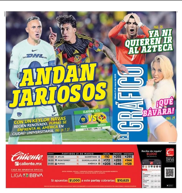 Imagen: Staff El Grafico (Portada El Gráfico | Sábado 21 de marzo de 2026)