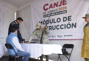 Canje de Armas 2026 retira de las calles 218 armas, 353 granadas y más de 6 mil cartuchos en el Edoméx 