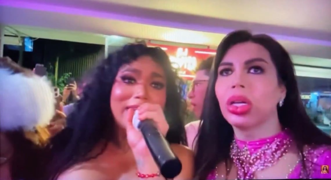 Karina Torres reaccionando a la final (Vía: X)