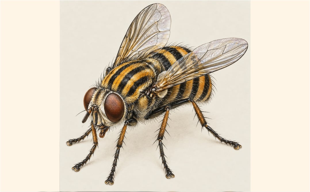 Mosca tigre. Foto: IA