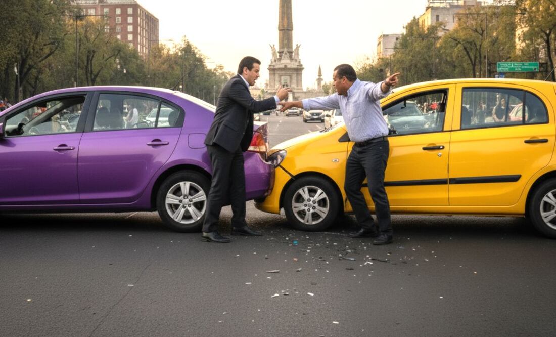 Imagen ilustrativa : IA (Choque menor en CDMX: esto dice el Reglamento de Tránsito para evitar multas)