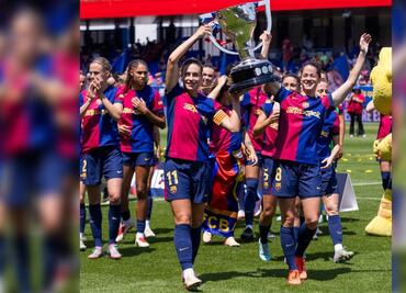 Barcelona Femenil consigue su sexto título consecutivo en la Liga F ¿Ganarán la Champions y la Copa?