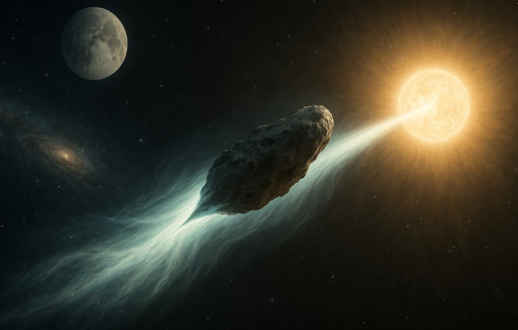 ¿Podría 3I/ATLAS ser una nave extraterrestre disfrazada de cometa? (Foto: Creada con IA)