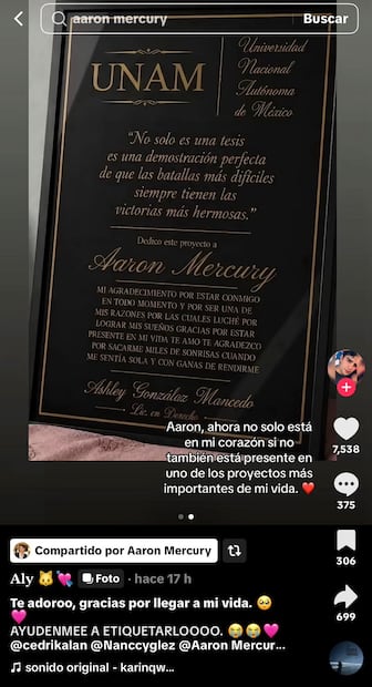 Captura video de Ashley (Vía: Tik tok)