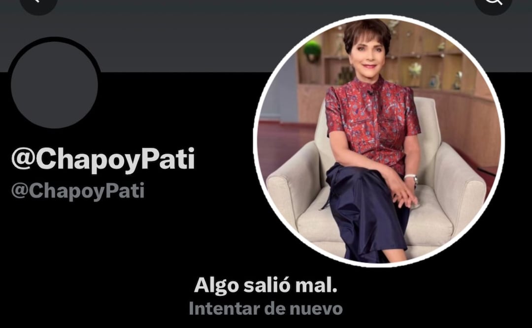 Cuenta suspendida de Pati Chapoy (Vía: X)