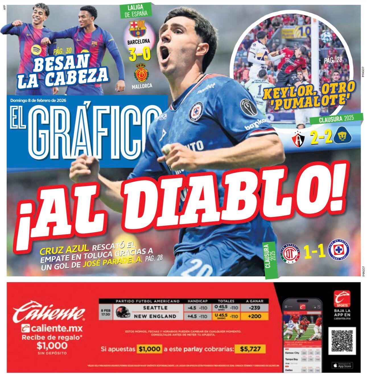 Portada El Gráfico | Domingo 8 de febrero de 2026