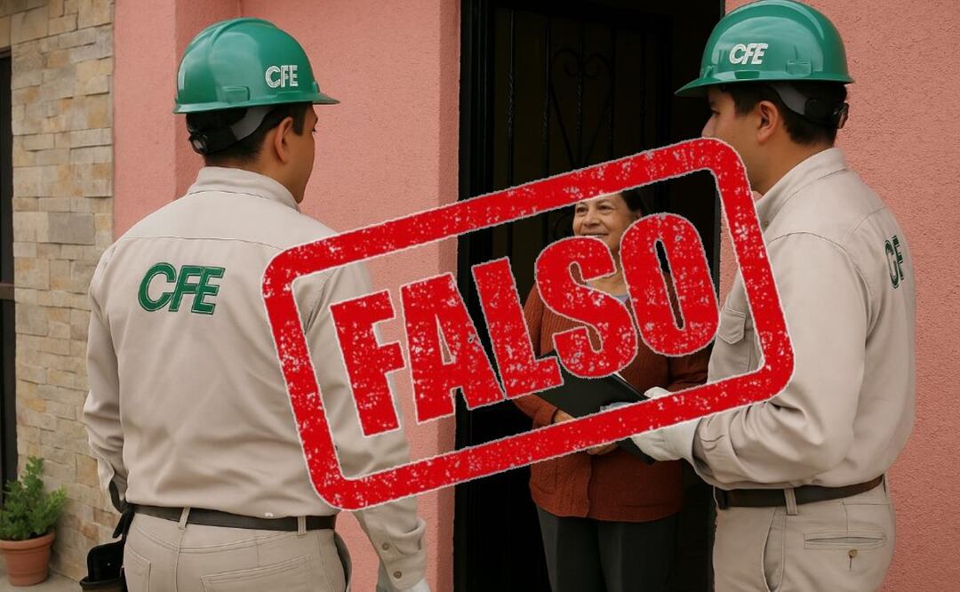 CFE operativo casa por casa es falso. Foto: (IA)