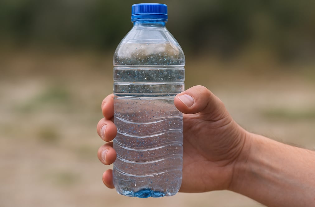 Daños del agua embotellada (Foto: Creado con IA)