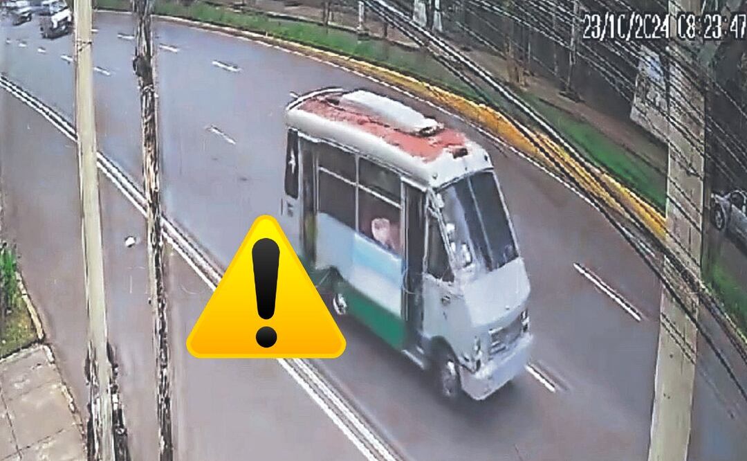 Microbusero gandalla plancha a runner en Xochimilco, cámara capta todo