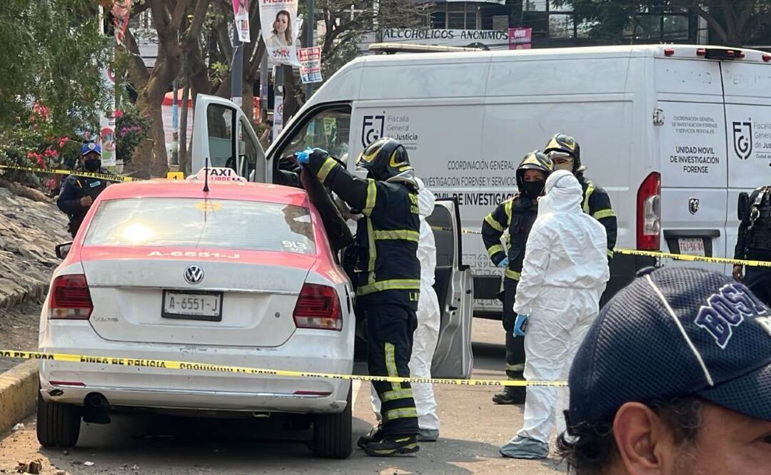 Fuerte olor dentro de un taxi alertó a vecinos en Coyoacán ¿de qué se trataba?