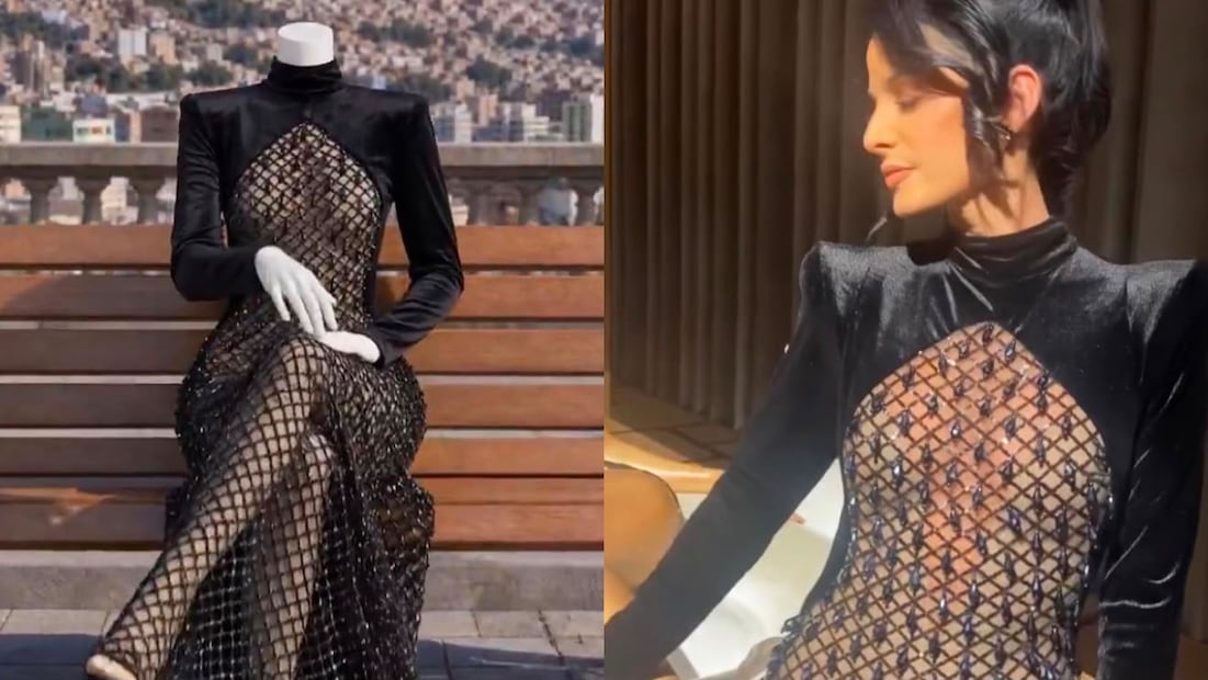 Coincidencia de los vestidos entre las pistas y Ximena Herrera (Vía: Redes)