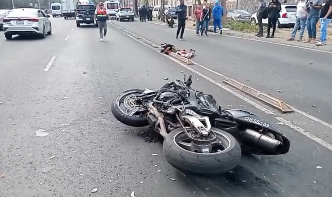 Biker se estampa en medallón (Foto: Captura de video)