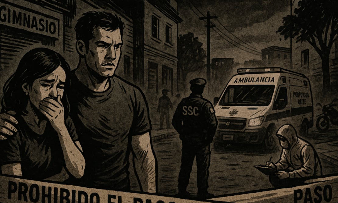 Matan a un hombre cuando iba al gym (Foto: Creada con IA)