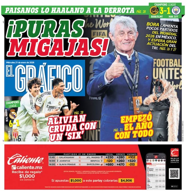 Portada El Gráfico | Miércoles 21 de enero de 2026