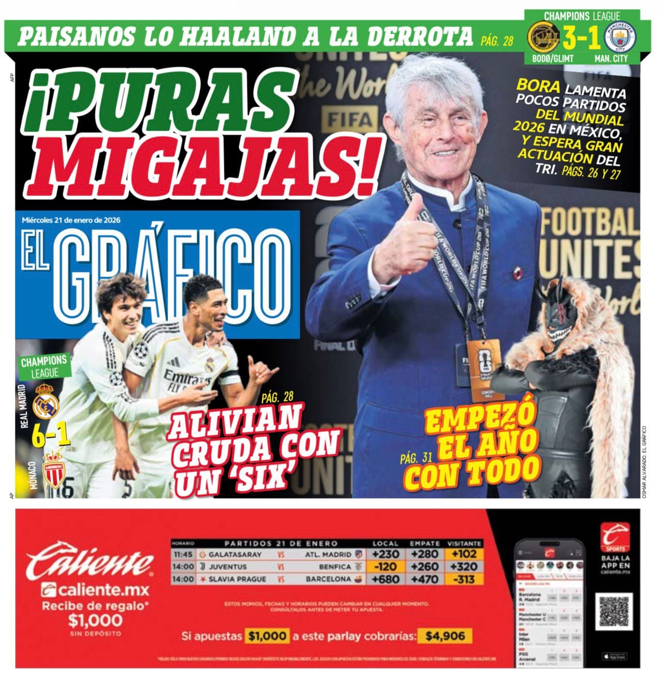 Portada El Gráfico | Miércoles 21 de enero de 2026