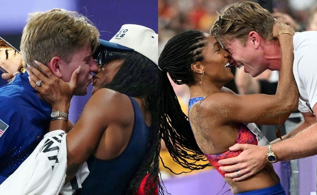 La pareja de oro: Tara Davis y Hunter Woodhall conquistan el podio en París 2024