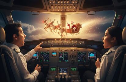 Pilotos mexicanos avistan a Santa Claus
