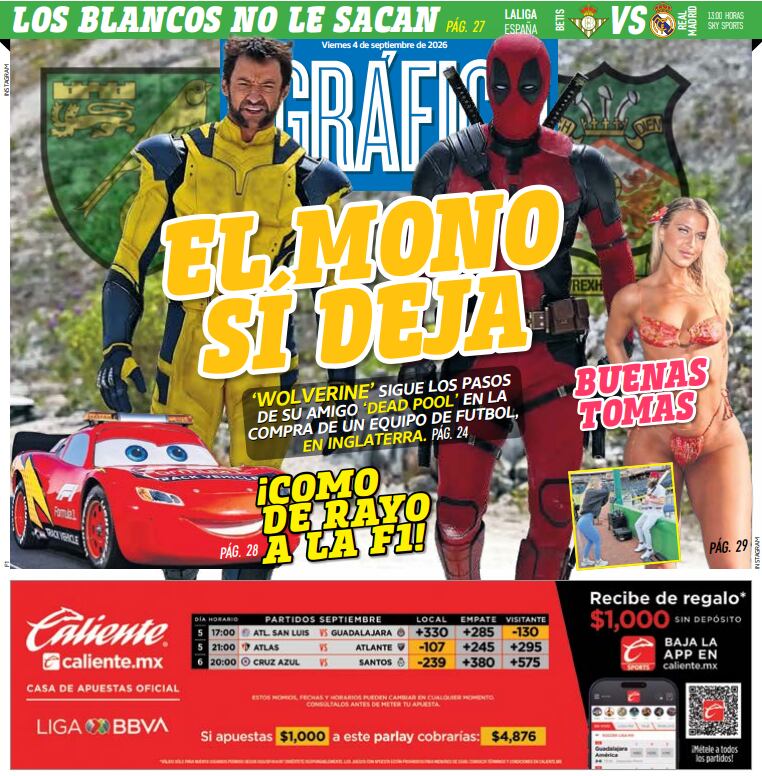 Portada El Gráfico | Viernes 4 de septiembre de 2026