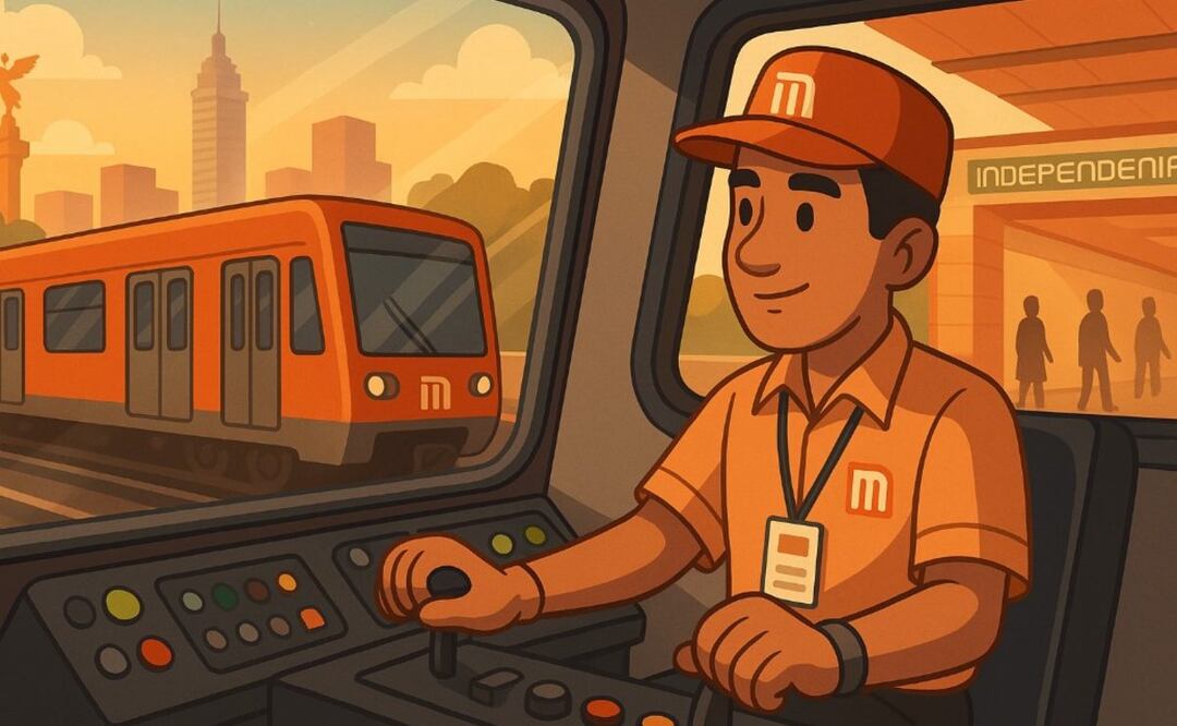 Chofer del Metro CDMX. Foto: (IA)